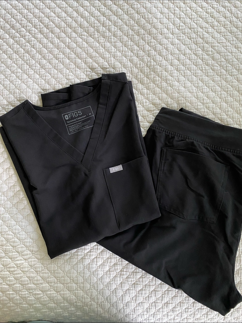 Figs Catarina + Zamora Scrub Set Black